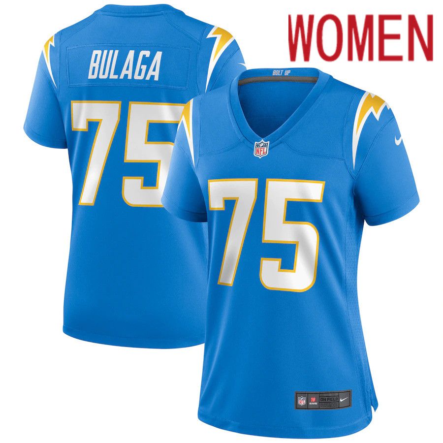 Women Los Angeles Chargers 75 Bryan Bulaga Nike Powder Blue Game NFL Jersey